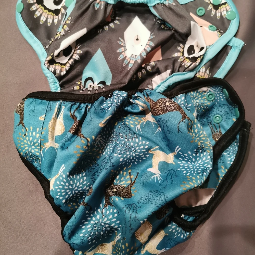 Lot of 5 cloth diaper covers
